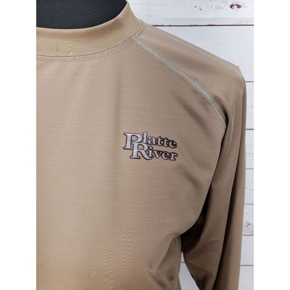 Platte‎ River Apparel Long Sleeve brown fisherman base layer  Shirt - Picture 8 of 10